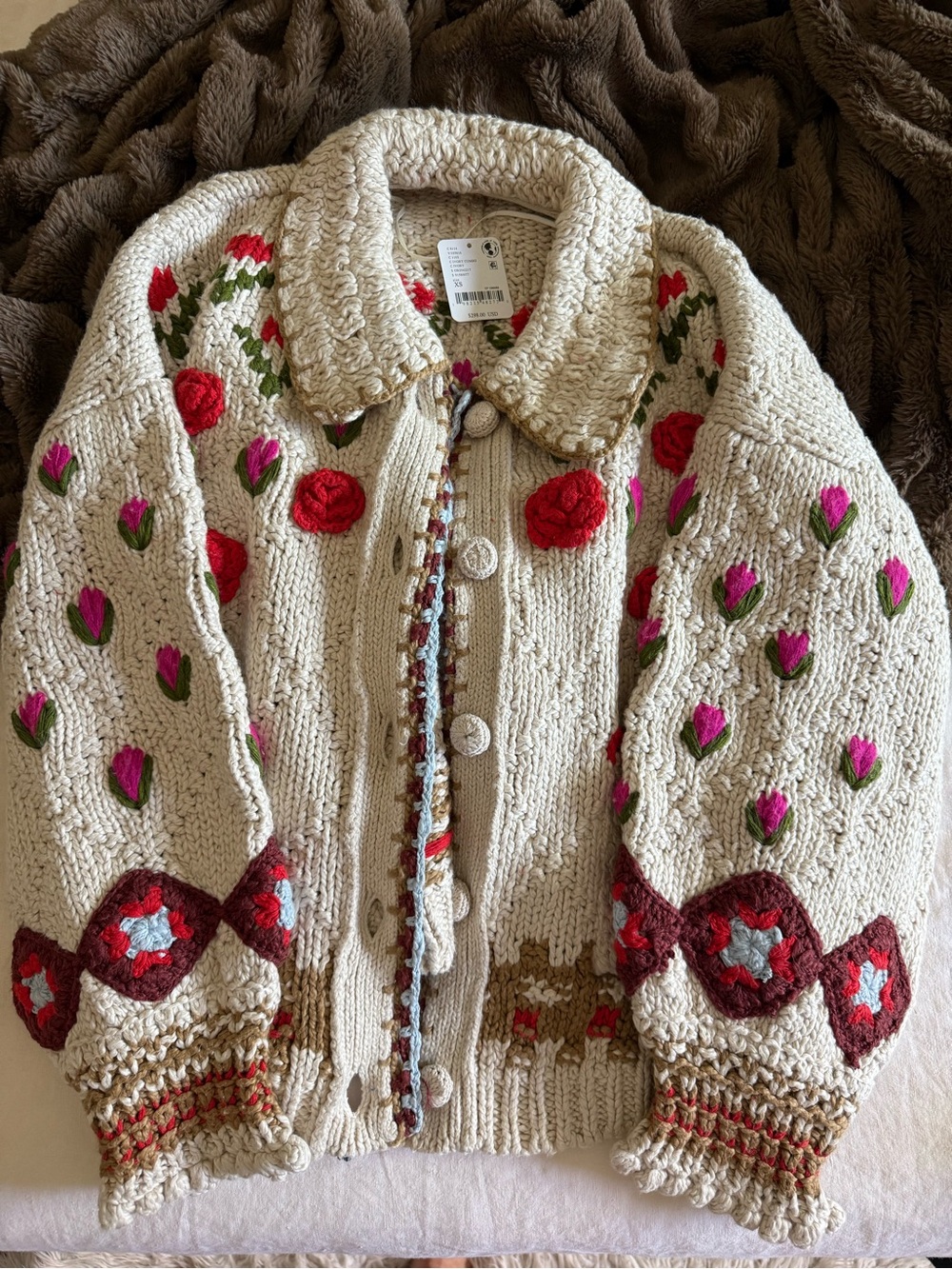 Free People Rosebud Oversize Cardigan XS NWT - Picture 2 of 2